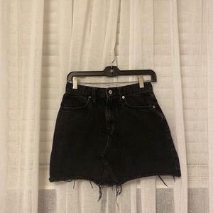 Madewell Black Denim Skirt